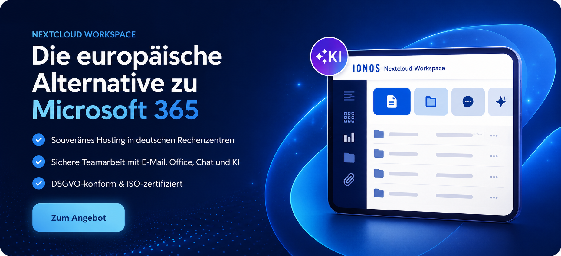 IONOS Nextcloud Workspace als europäische Alternative für digitale Zusammenarbeit