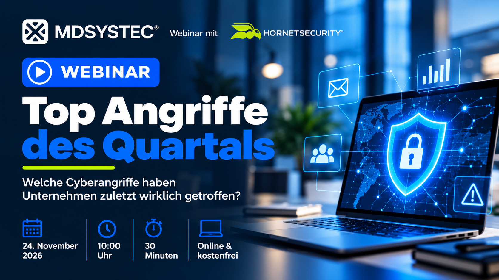 Webinar „Top Angriffe des Quartals“ am 24.11.26